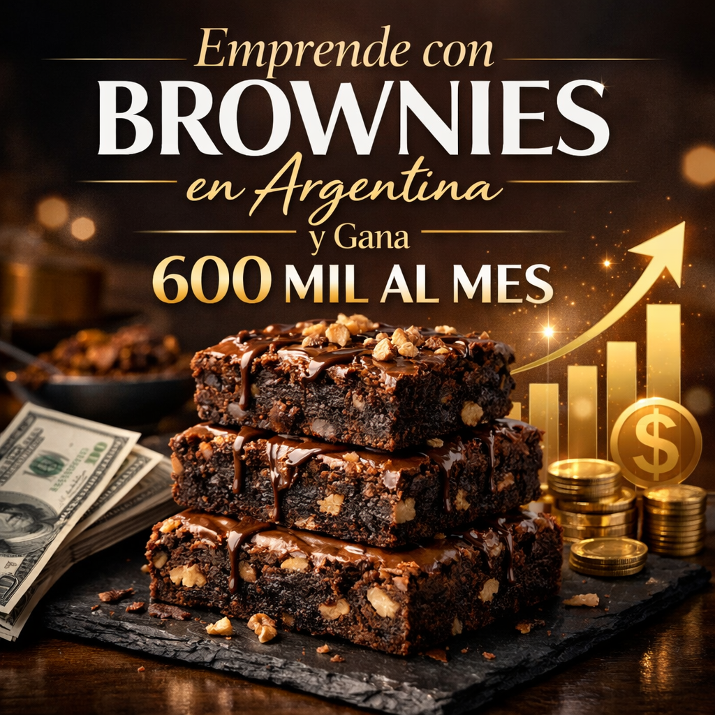 Emprende con brownies en argentina + 3 bonos: gana +$600 mil al mes